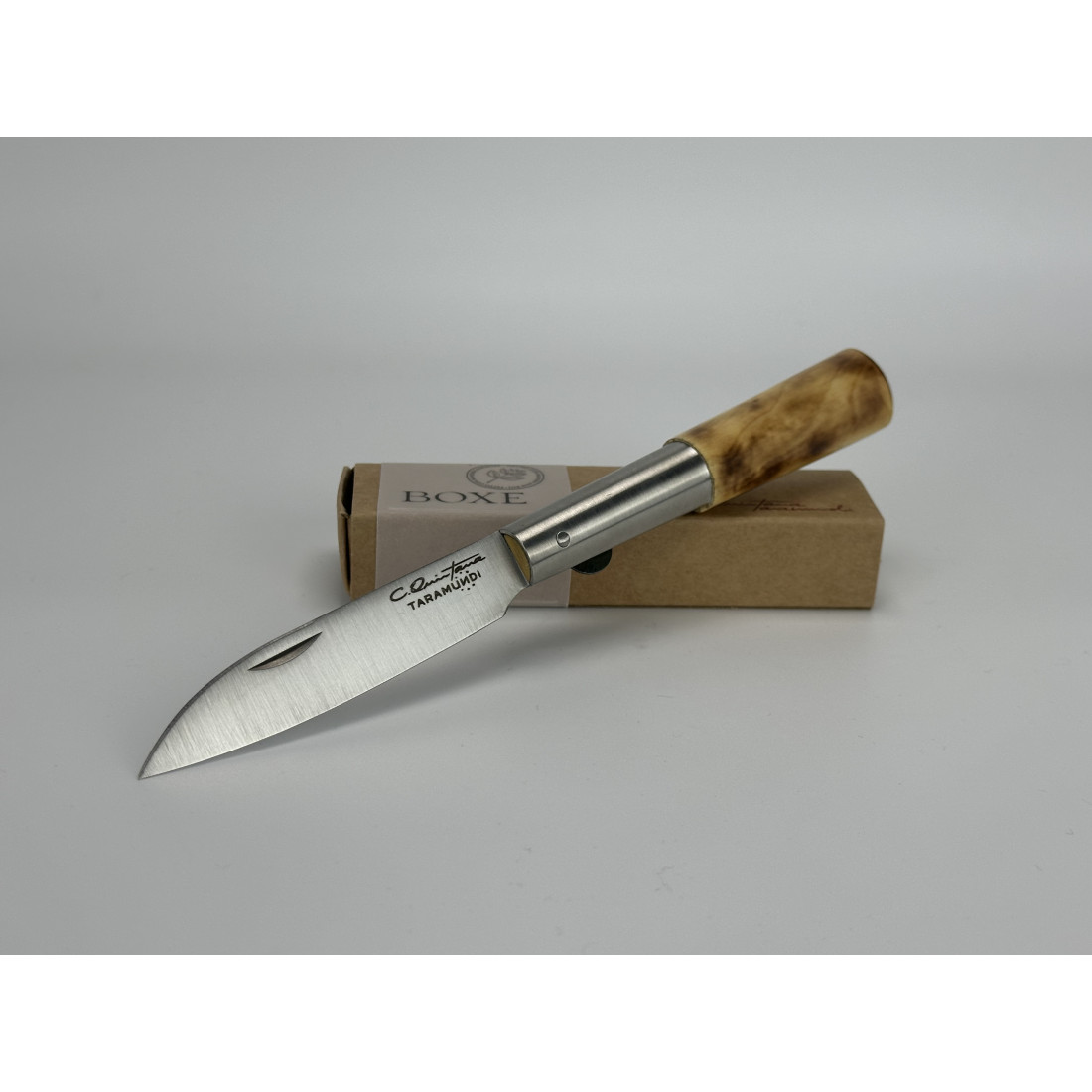 NAVAJA TARAMUNDI J.C. QUINTANA -BOJ QUEMADO 8" CON BLOQUEO