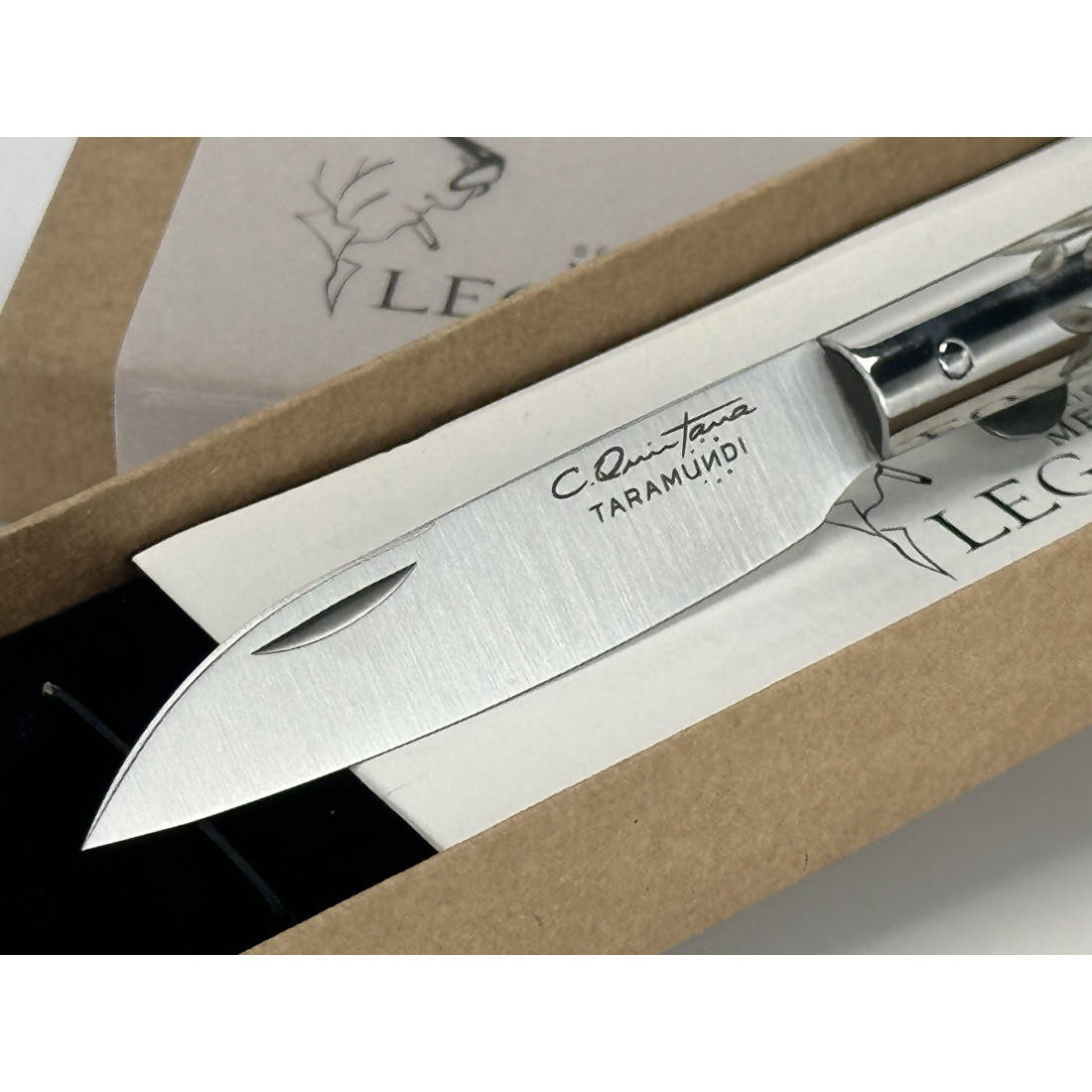 NAVAJA TARAMUNDI J.C. QUINTANA -SERIE MELCHOR LEGASPI -ÉBANO Y PLATA