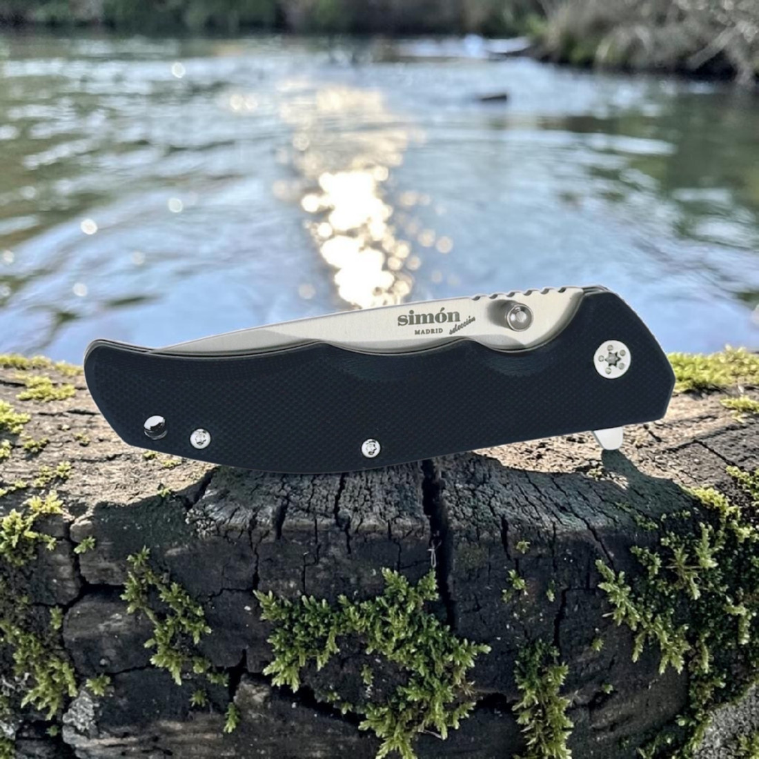 Navaja Flipper Simón G10 Negra Curva