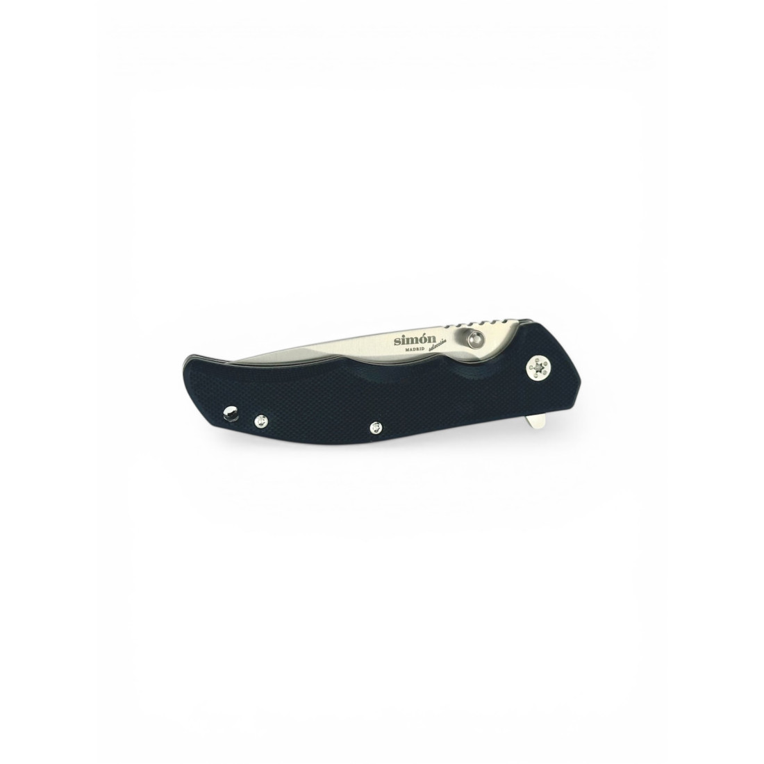Navaja Flipper Simón G10 Negra Curva
