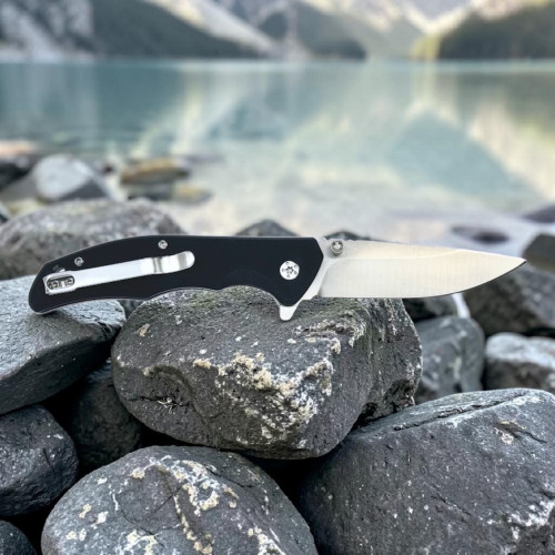 Navaja Flipper Simón G10 Negra Curva