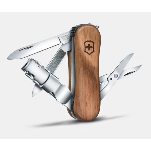 NAVAJA CON CORTAUÑAS EN MADERA DE NOGAL