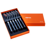SET 6 PIEZAS TENEDOR CARNE SIMÓN NEGRO 3 PÚAS