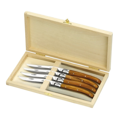 SET DE 4 PIEZAS CHULETEROS LAGUIOLE OLIVO