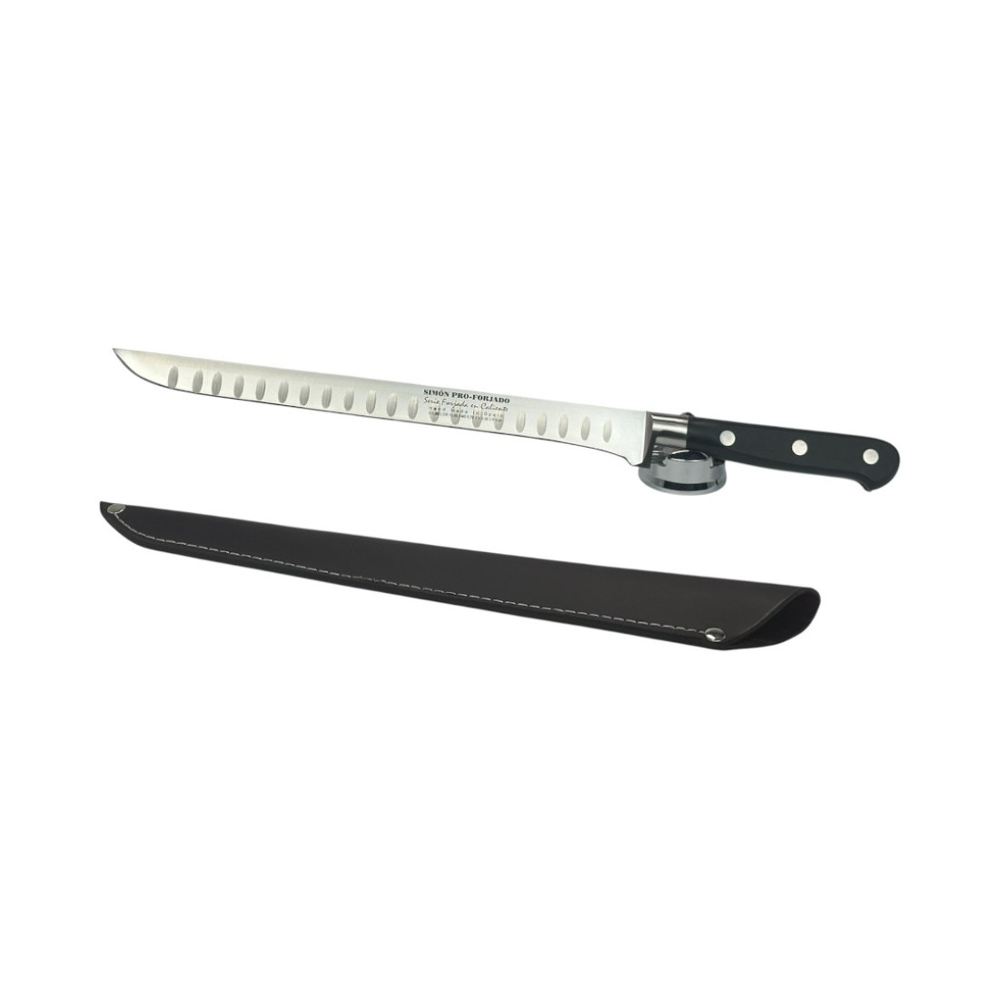 Cuchillo Jamón Corto Alveolado Simón Pro Forjado Cuchillo Jamón Corto Alveolado Simón Pro Forjado