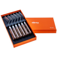 SET 6 PIEZAS TENEDOR CHULETERO SIMÓN MADERA